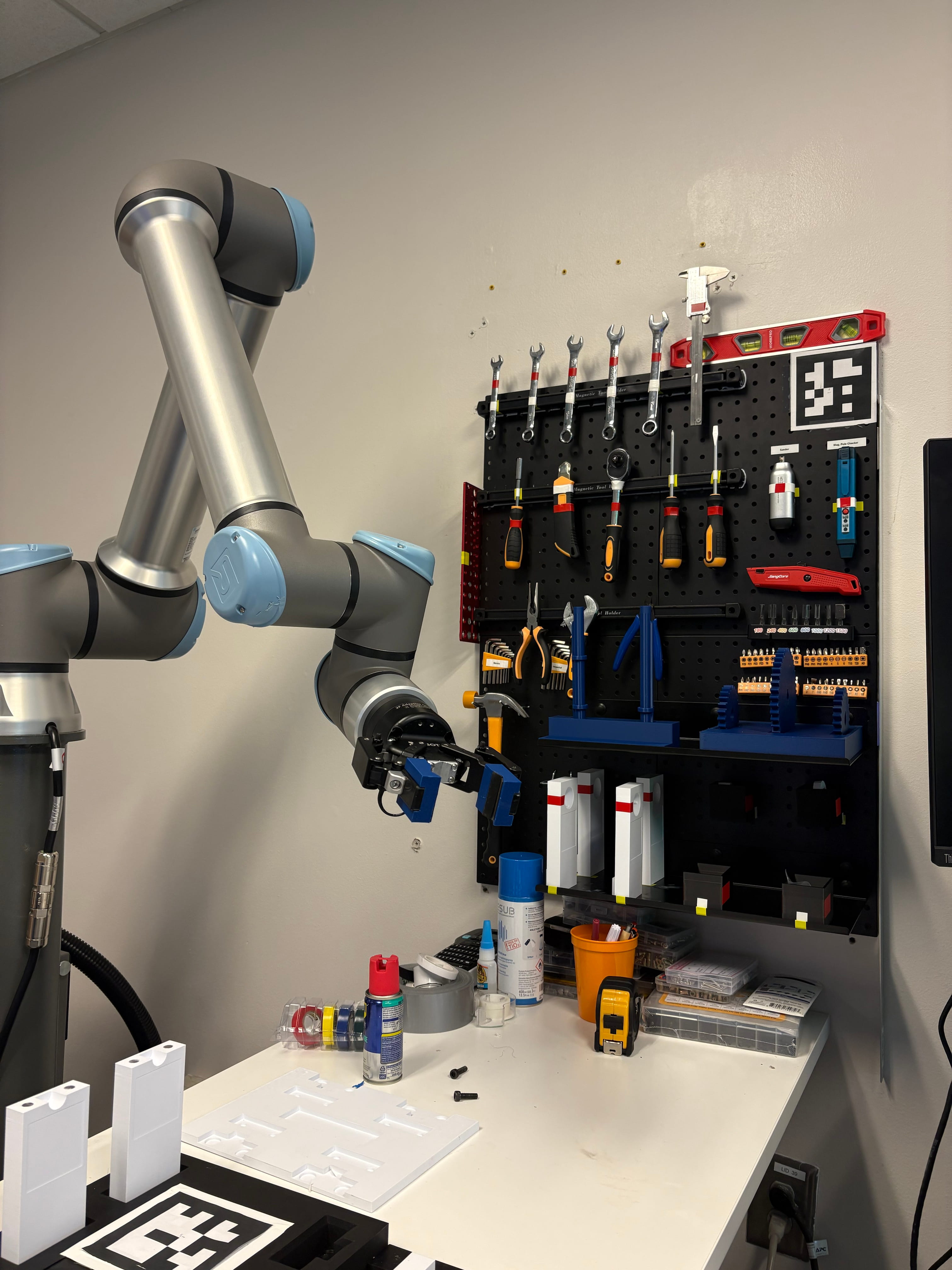 Robot with parts and tools