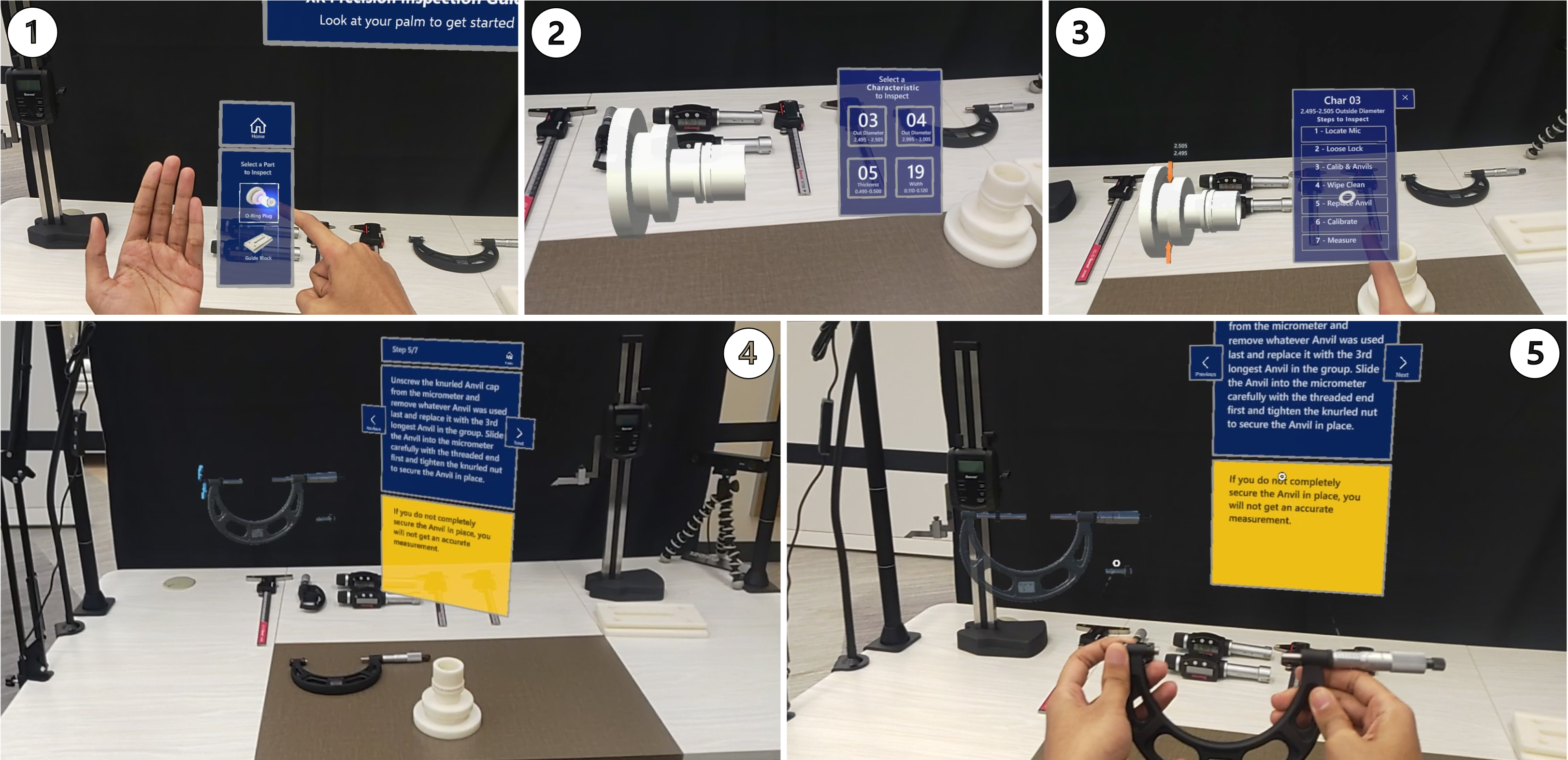 Assembly task in AR