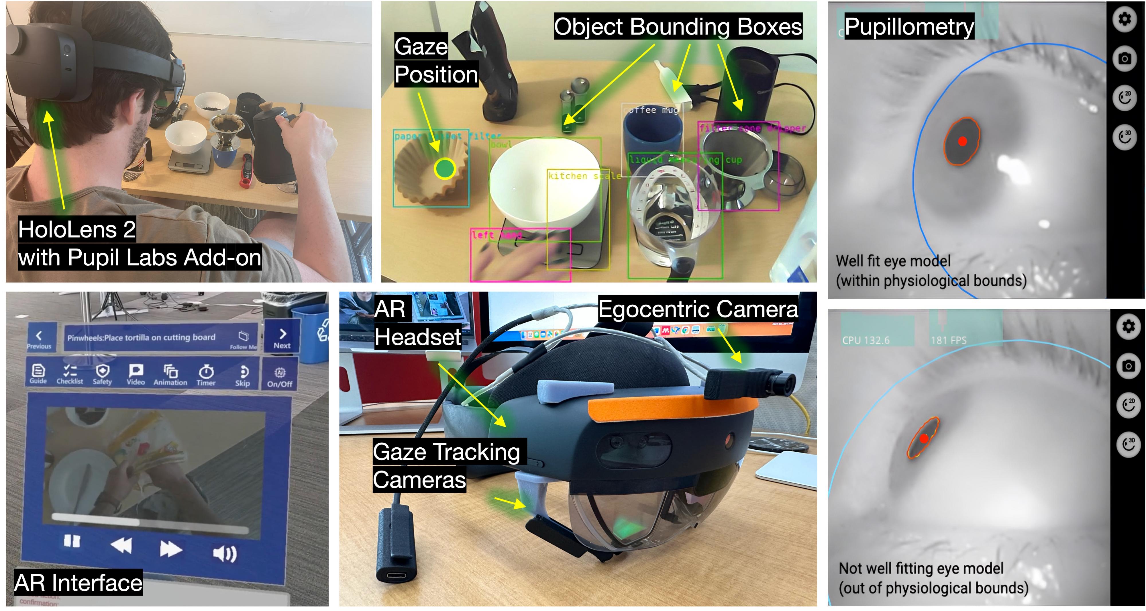 Showing gaze tracking