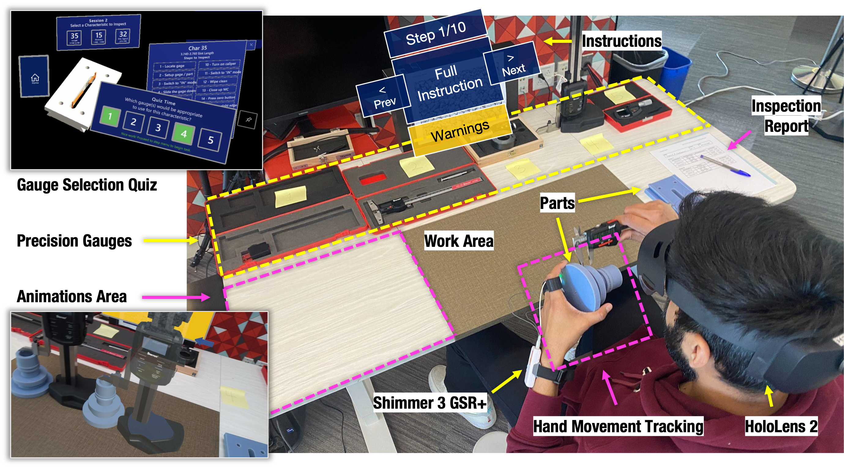 Real life image with worker overlay