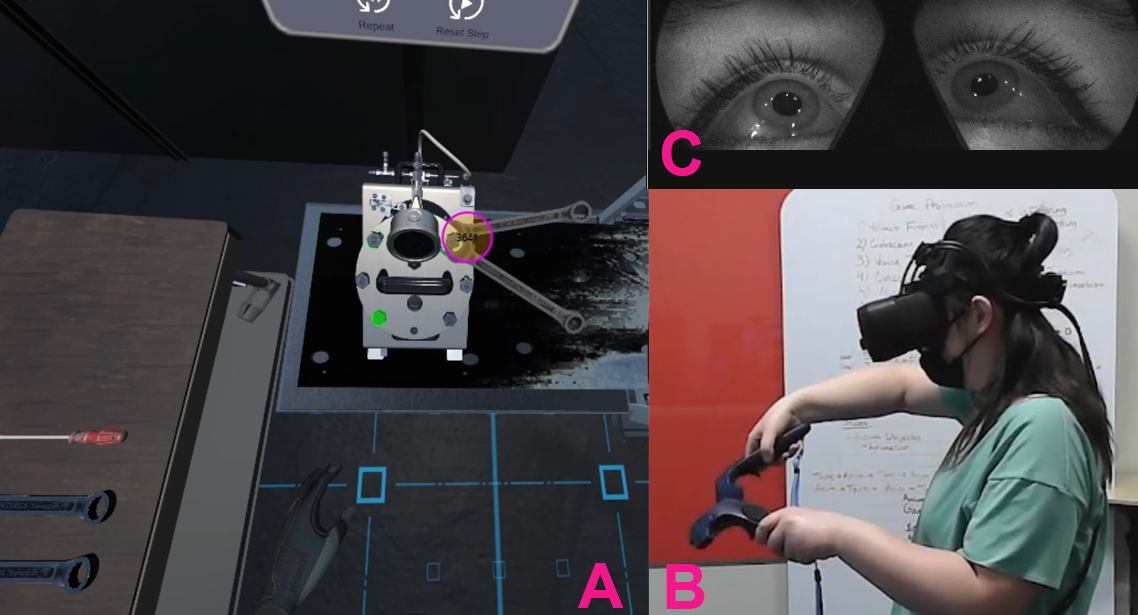 VR view with view of eyes