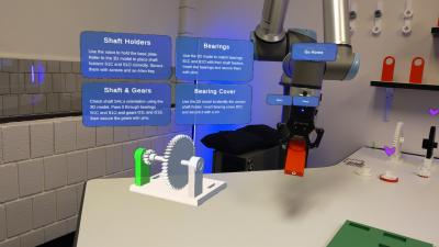 Adaptive AR overlay with robot