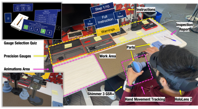 Real life image with worker overlay